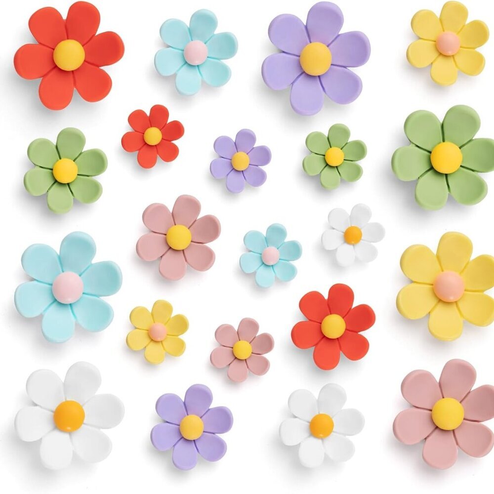 21Pack Fridge Magnets, Flower Refrigerator Magnets Cute, Fun Magnet Refrigerator